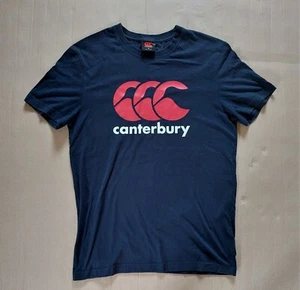 CANTERBURY T Shirt CCC Small Mens Dark Blue Cotton Clean D106 - Picture 1 of 2