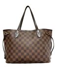 Louis Vuitton Damier Old Model Neverfull Pm Bag Handbag Brown France N Auth/3426