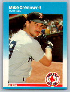 1987 Fleer Update #U-37 Mike Greenwell Baseball Rookie Card Boston Red Sox 