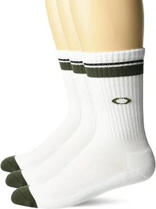 CALCETINES ESENCIALES OAKLEY HOMBRE BLANCO o NEGRO 900271 MEDIANOS, GRANDES (PAQUETE DE 3) NUEVOS CON ETIQUETAS - Imagen 1 de 8