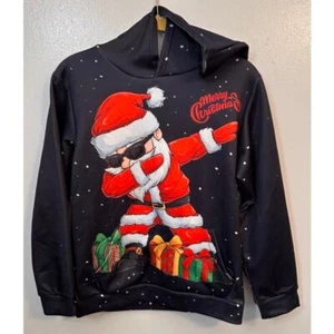 size 12 kids Santa dab hoodie pullover Christmas festive holiday polyester - Picture 1 of 6