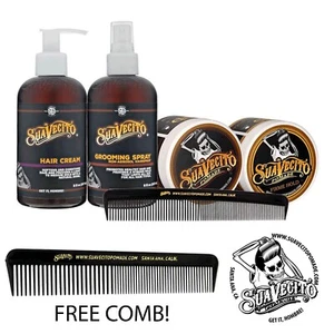 Suavecito Men's Hair Kit 5 Piece Kit 2 Hair Pomades, Grooming Spray & Hair Cream - Picture 1 of 9