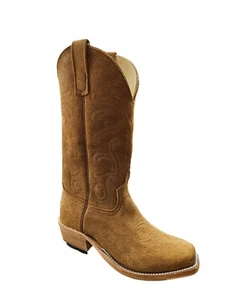 MEN'S ANDERSON BEAN TAN INDIAN SUEDE EXCLUSIVE WESTERN BOOTS 338855 - Picture 1 of 3
