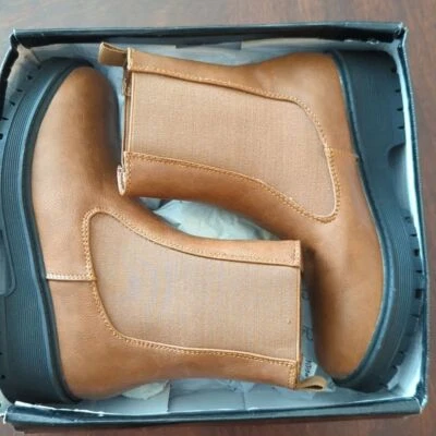 Botas Chelsea Forever para mujer marrón sin cordones nuevas con etiquetas talla 6,5 Foto 1 de 4