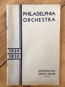 SUPER RARE 1929 Philadelphia Orchestra program, out of print, complete, many ads - Picture 1 of 6