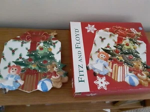 Fitz and Floyd Wee Christmas Tree Canape Teller - Bild 1 von 4