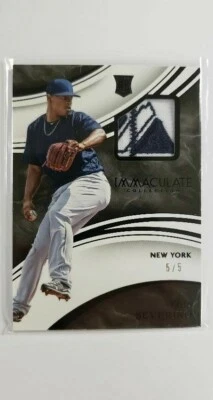 2016 Panini Immaculate Luis Severino Majestic Logo Jersey Patch Card #ed 5 / 5 - Image 1 of 2