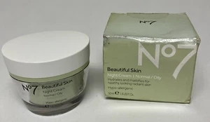 No 7 Beautiful Skin Nachtcreme, normal / fettig, spendet Feuchtigkeit und mattiert - Bild 1 von 3