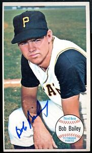 BOB BAILEY SIGNED 1964 TOPPS GIANTS #4 AUTOGRAPH PITTSBURGH PIRATES D6487
