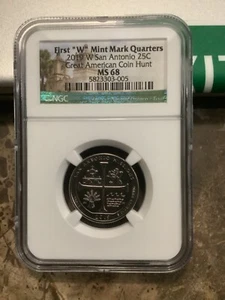 2019 W San Antonio Quarter 25c NGC MS 68 West Point. MAKE OFFER!! WILL SELL!!! - Picture 1 of 2