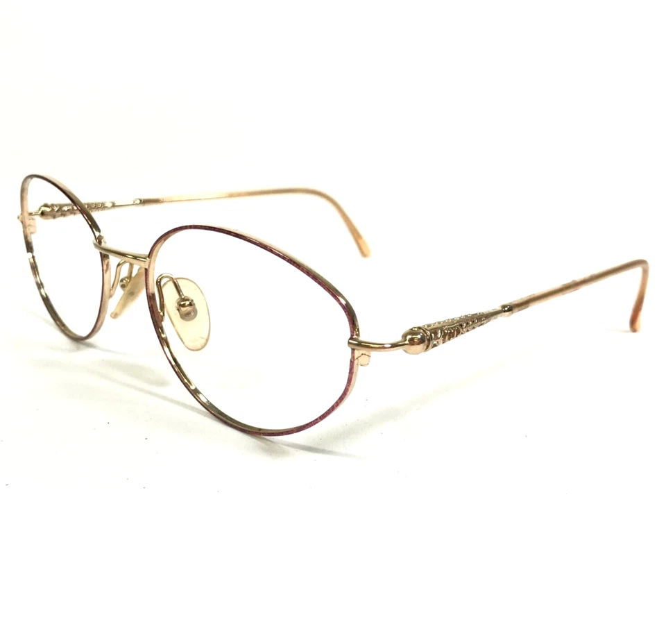 Christian Dior Eyeglasses Frames CD 3570 47O Red Gold Round Full Rim 55-18-135 - Image 1 of 4