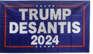 3x5FT Flag 2024 Trump DeSantis Blue President Save America Again Florida Patriot - Picture 1 of 2