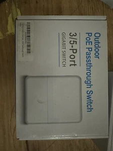 5 Port Gigabit PoE Passthrough Switch Outdoor Ethernet Extender Up to 100m/328ft - Picture 1 of 5