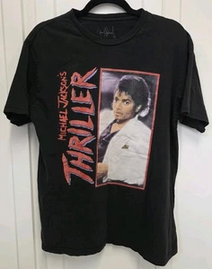Michael Jackson Men Black Short Sleeve Thriller T Shirt Size L - Picture 1 of 4