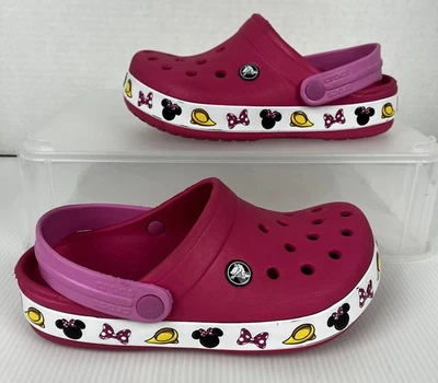Zuecos Minnie Mouse Niño CROCS Talla J3 Rosa Zapato Talla Juvenil 3 Disney Disfraz Ropa Foto 1 de 4