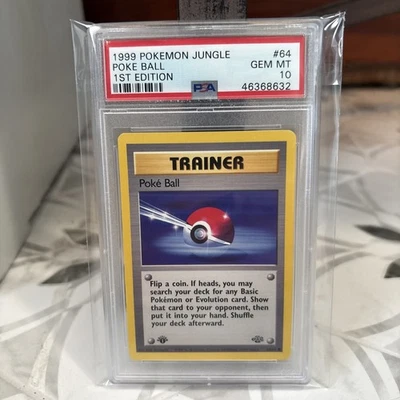 Poke Ball - PSA 10 1st Edition Jungle Set 64/64 - Gem Mint Pokeball - Image 1 of 4