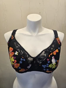 Cacique Bra Womens 44DDD Back Lace Underwire FLORAL - Picture 1 of 6