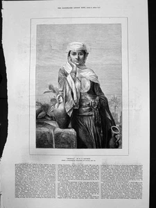 Old Rebecca E V Lecomte Photograph Goupil Foreign Lady Headdress 1878 Victorian - Picture 1 of 1