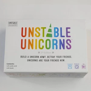 Unstable Unicorns Card Game Complete 2nd Edition In Box Strategy 2-8 Players VG - Picture 1 of 6