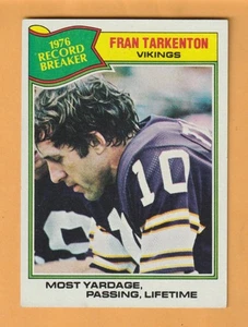Fran Tarkenton Minnesota Vikings 1977 Topps #454 HOF Athens Georgia Bulldogs - Bild 1 von 2