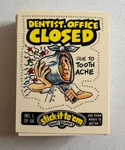 1976 Fleer Stick-It-To-Em Insult Stickers Complete Set 1-66 Cards - Picture 1 of 4