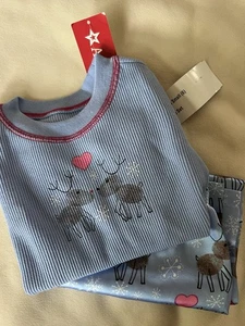 American Girl Reindeer pajamas for girl XS 6 new matches doll winter holiday - Picture 1 of 5