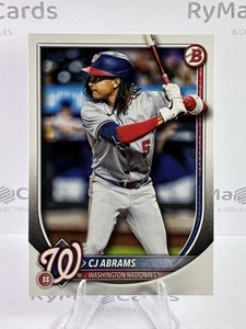 CJ Abrams 2025 Bowman Baseball #49 Paper Base Washington Nationals - Picture 1 of 2
