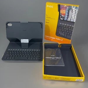 ZAGG Messenger Folio 2 Bluetooth Keyboard Case for Apple iPad 10th Gen/10.9-inch - Picture 1 of 10