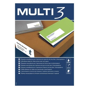 Etiquettes pour Imprimante MULTI 3 04729 Blanc Arrondi 100 Volets 99,1 x 67,7 - Afbeelding 1 van 2