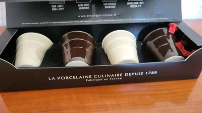 Revol - Froisses - 8 CL - Verre / Tasse espresso  Coffret 4 Tasses 2 Couleurs  - Photo 1/4