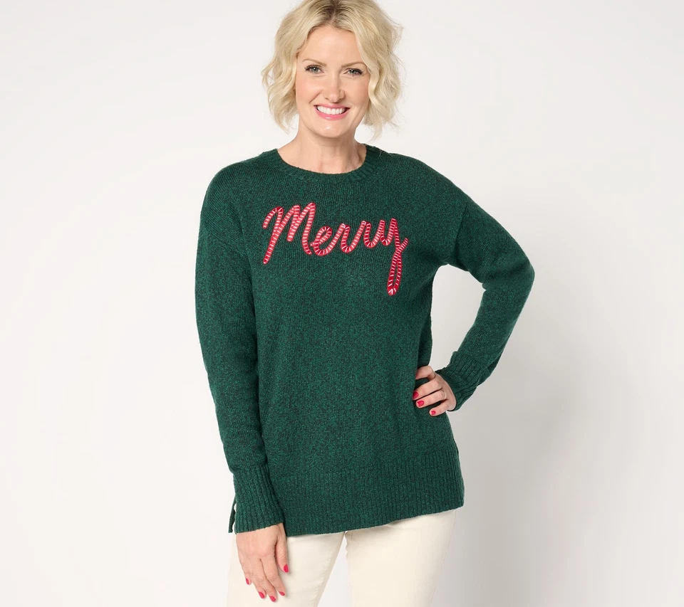 Suéter túnica Belle by Kim Gravel Jingle Belles Let's Get Cozy Makin' Merry Ever Foto 1 de 1