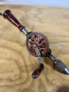 Vintage Millers Falls No 2 Hand Drill Bits In Handle, Fine shape, Shop Ready! - Picture 1 of 14