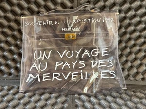 Bolso de playa de mano Kelly de vinilo transparente HERMES RECUERDO DE LA EXPOSICIÓN USADO - Imagen 1 de 10