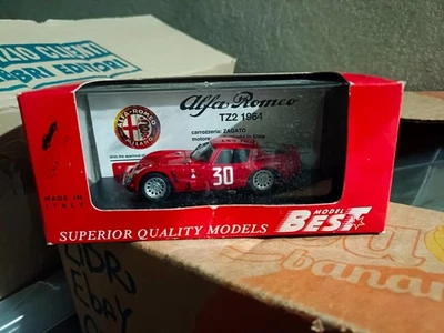 BEST MODEL ALFA ROMEO TZ2 ROSSA 1964 SCALA 1:43 CON SCATOLA BOX - Immagine 1 di 4