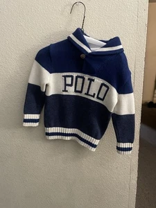 Boys Polo Ralph Lauren Blue Sweater Size 2T - Picture 1 of 4