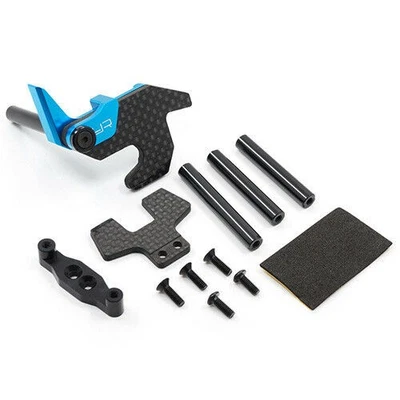 YEAH RACING SCHNELLWECHSEL AKKUHALTERUNG ALU CARBON BLAU M-05 # TAMC-015BU - Bild 1 von 4