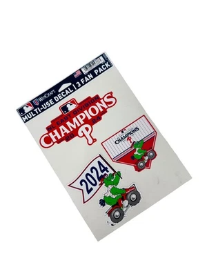 PHILLIE PHANATIC PHILADELPHIA PHILLIES 2024 NL EAST CHAMPIONS WINCRAFT DECALS 3 - Image 1 of 4
