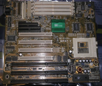 ASUS SP97-V SIS 5598 SOCKET 7 AT Motherboard PCI ISA EDO IDE FDD - Image 1 of 4