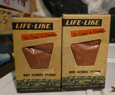 Life Like HO Red Scenic Stone #S101K Lot Of 4 Boxes - Image 1 of 4