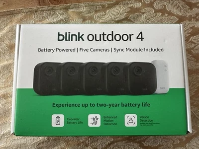 Blink Outdoor 4 Battery Powered 5 Camera System w/ sync Module 🔥✅ - Image 1 of 3