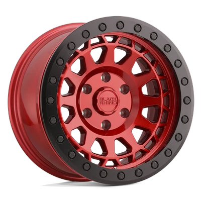 17x8.5 Black Rhino Primm Beadlock Candy Red W/Black Bolts Wheel 8X6.5 (-38mm) - Image 1 of 4
