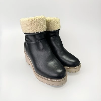 Dolce Vita Rumee Boots Women's Sz 7 Black Sherpa Lined Pull On Cushioned NWOT - Image 1 of 4