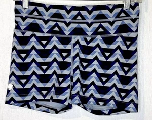 Athleta Illuminate Sonar Shorties Geometric Blue Active Shorts Size Small - Picture 1 of 5