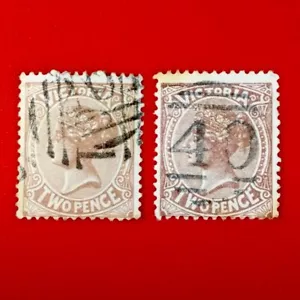Australia State Victoria Stamps, 1881 2d Sepia-brown/Brown. SG# 223b,c. U - Picture 1 of 2