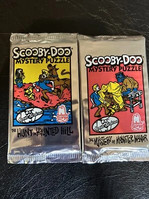 Scooby-Doo Arby's Mystery Puzzle Pack 1993 Haunted Hill & Monster Manor sin abrir Foto 1 de 2