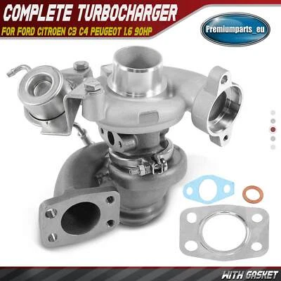 Turbo Turbocharger for Ford Citroen C3 C4 Peugeot 1.6 HDi TDCi 90HP 49173-07508 - Image 1 of 4