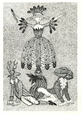 Póster EDWARD GOREY La Duquesa de K___ 16x11 Bailarines de Ballet Impresión Gótica 1979 Foto 1 de 4