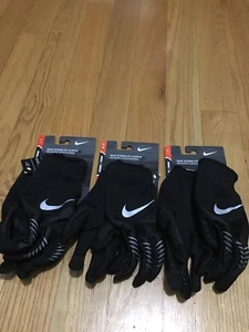 Nike Women's Storm-Fit Hybrid Run Gloves Black/Silver Color, Sizes: S/M/L - Picture 1 of 7