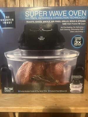 The Sharper Image Super Wave Oven 1300 W 12.5 QT Infrared Convection Black NEW! - Image 1 of 4