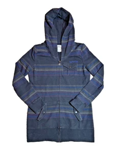 Burton Men's Black Striped Full Zip Hoodie Medium - Picture 1 of 7
